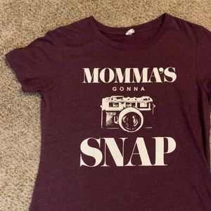 XL Wine tee Mommas Gonna Snap photography top